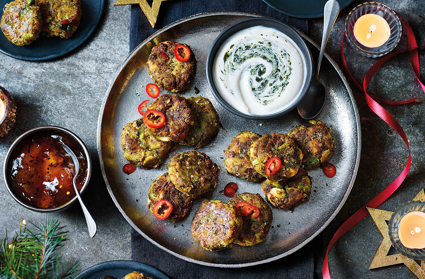 Spicy sprout and potato cakes recipe