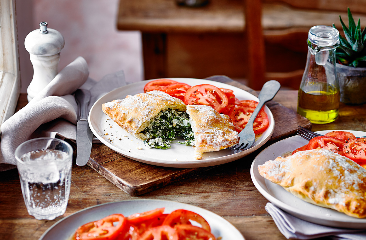 Spinach and ricotta calzone recipe