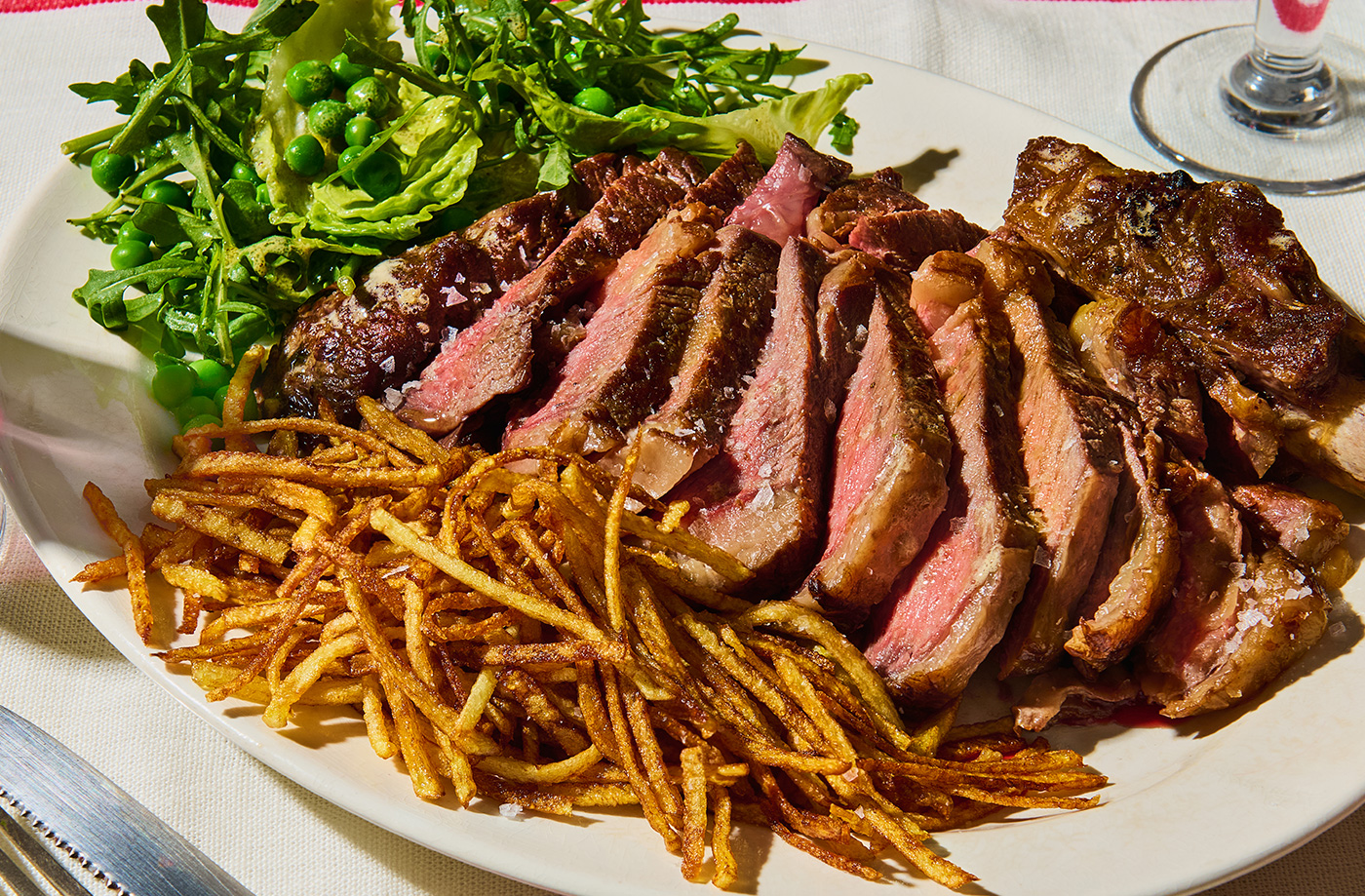 Côte de boeuf with matchstick fries recipe