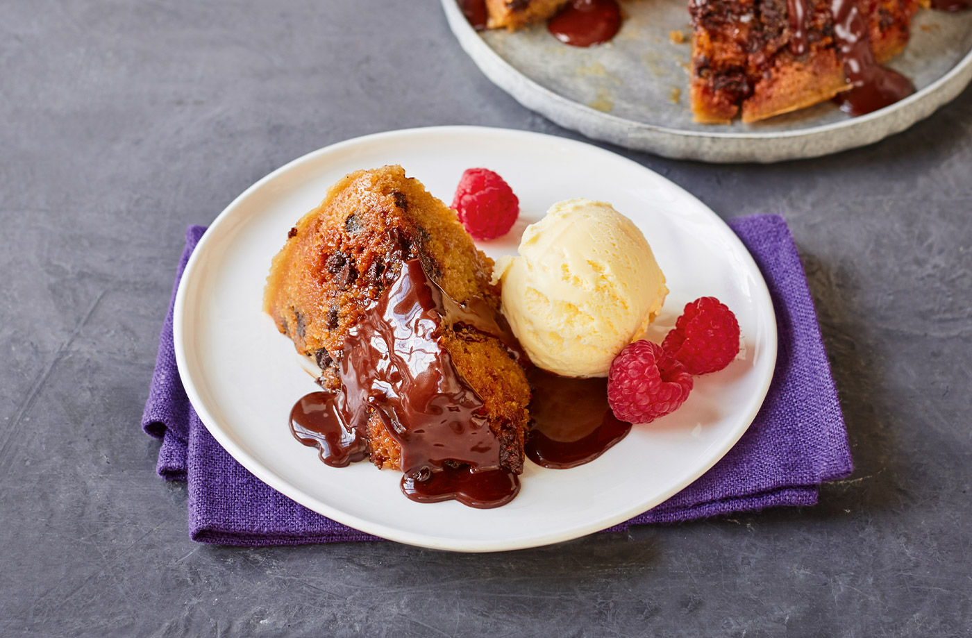 Chocolate chip steamed pudding with ice cream recipe