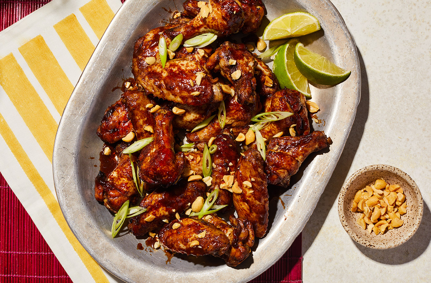 Sticky pad Thai-style chicken wings recipe