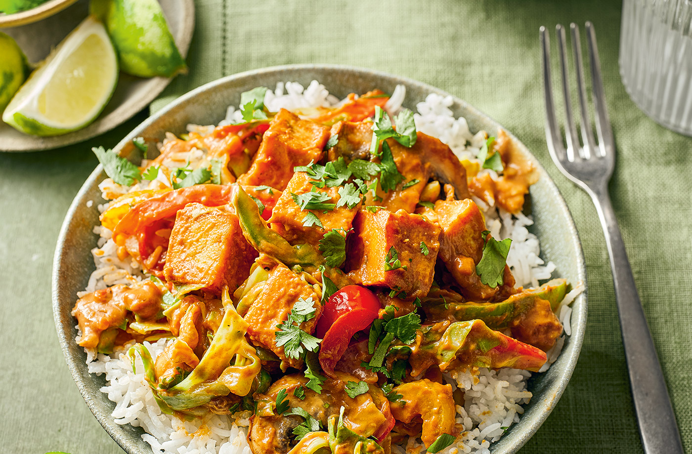 Sticky tofu and mushroom rice bowls recipe
