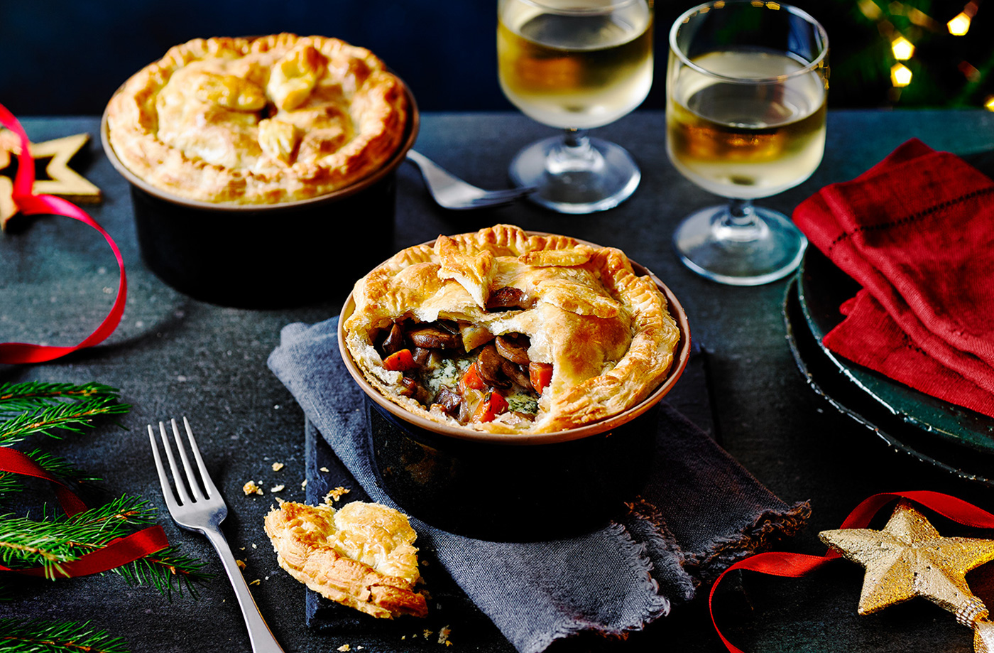 Christmas vegetable and Stilton pies recipe