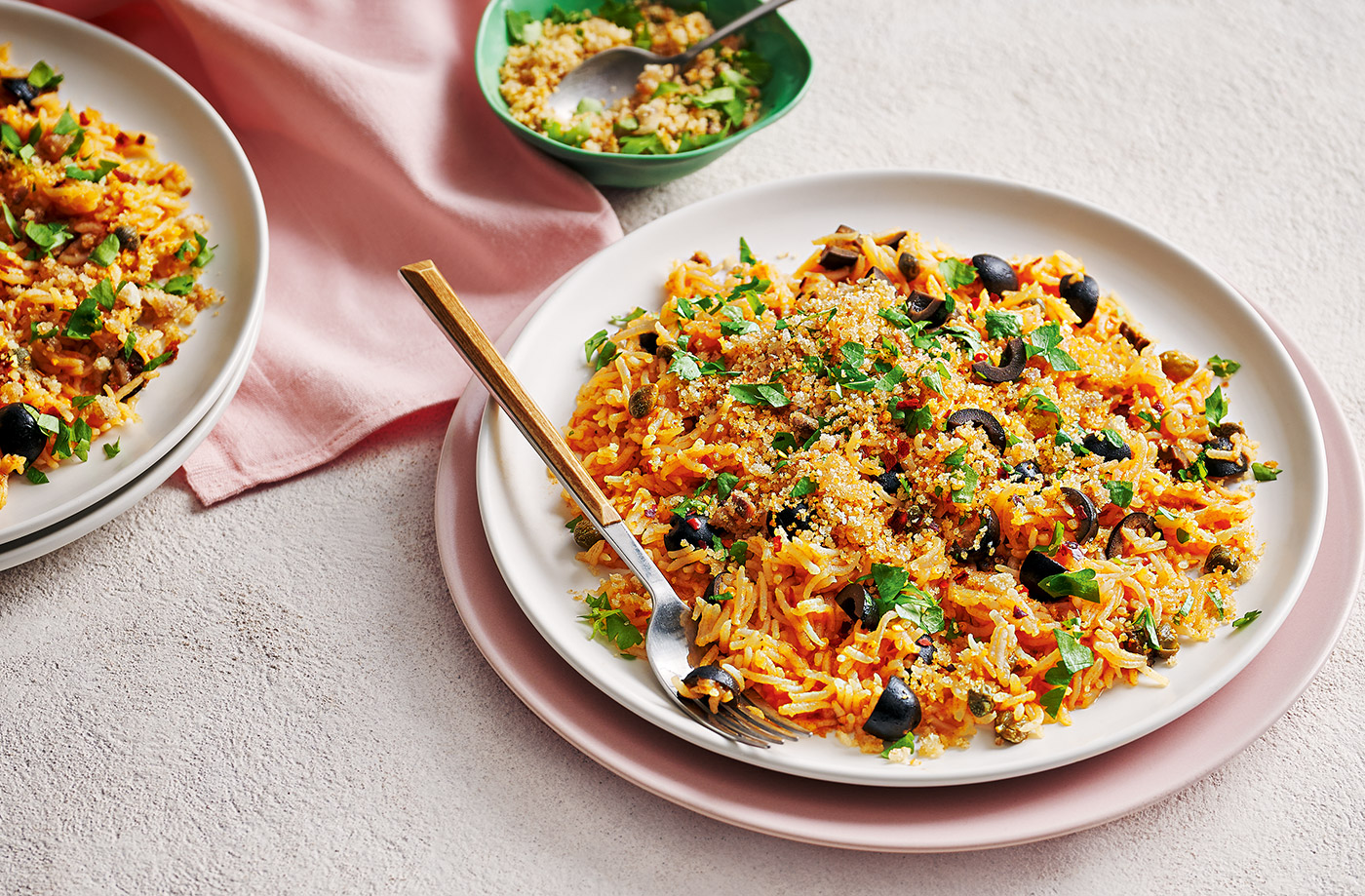 Storecupboard puttanesca rice recipe