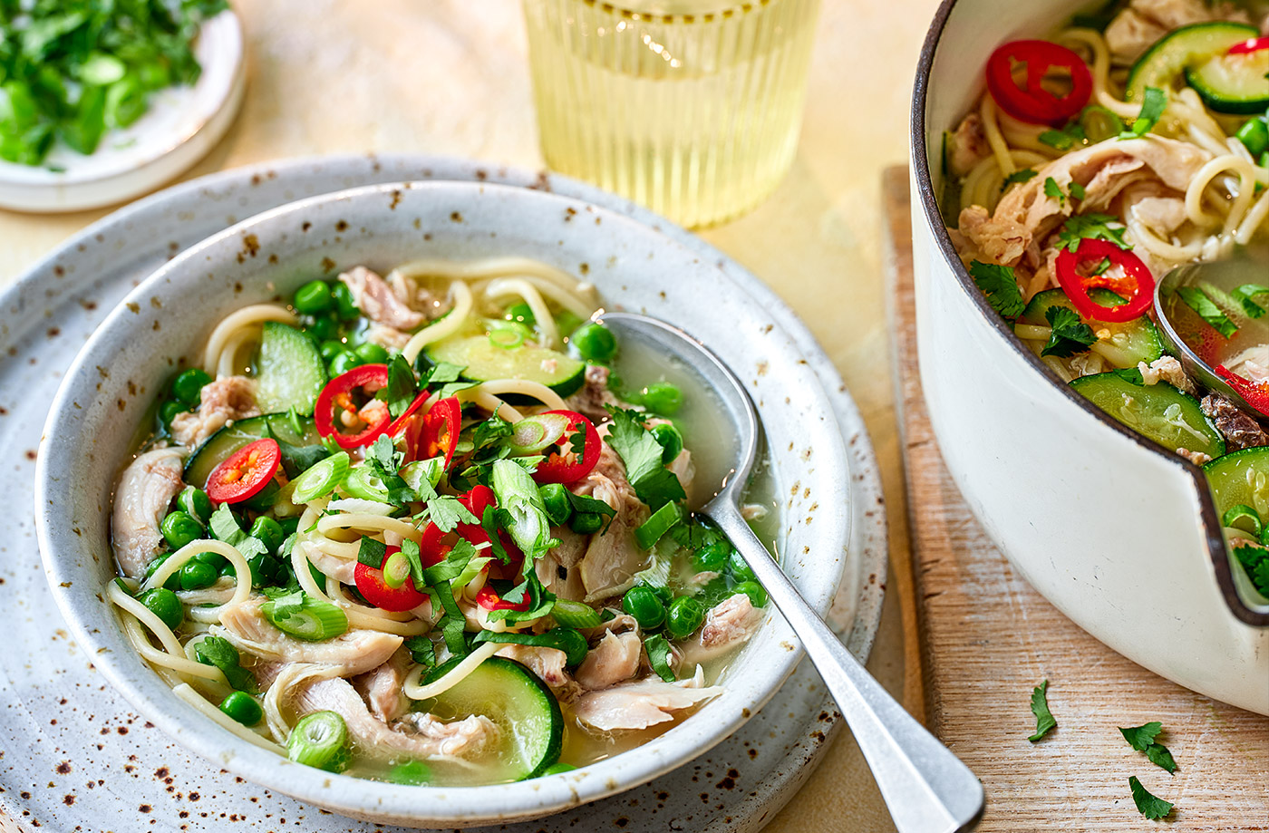 Summer chicken noodle soup recipe