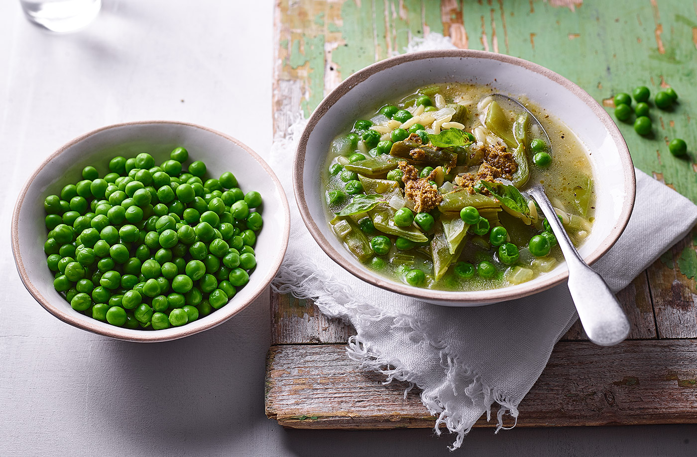 Summer pea minestrone recipe