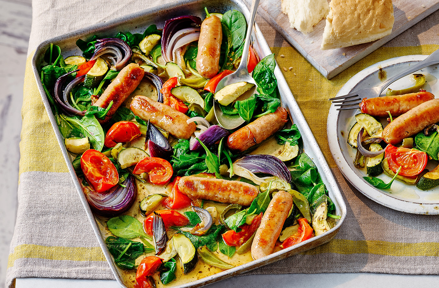 Summer veg and sausage casserole recipe