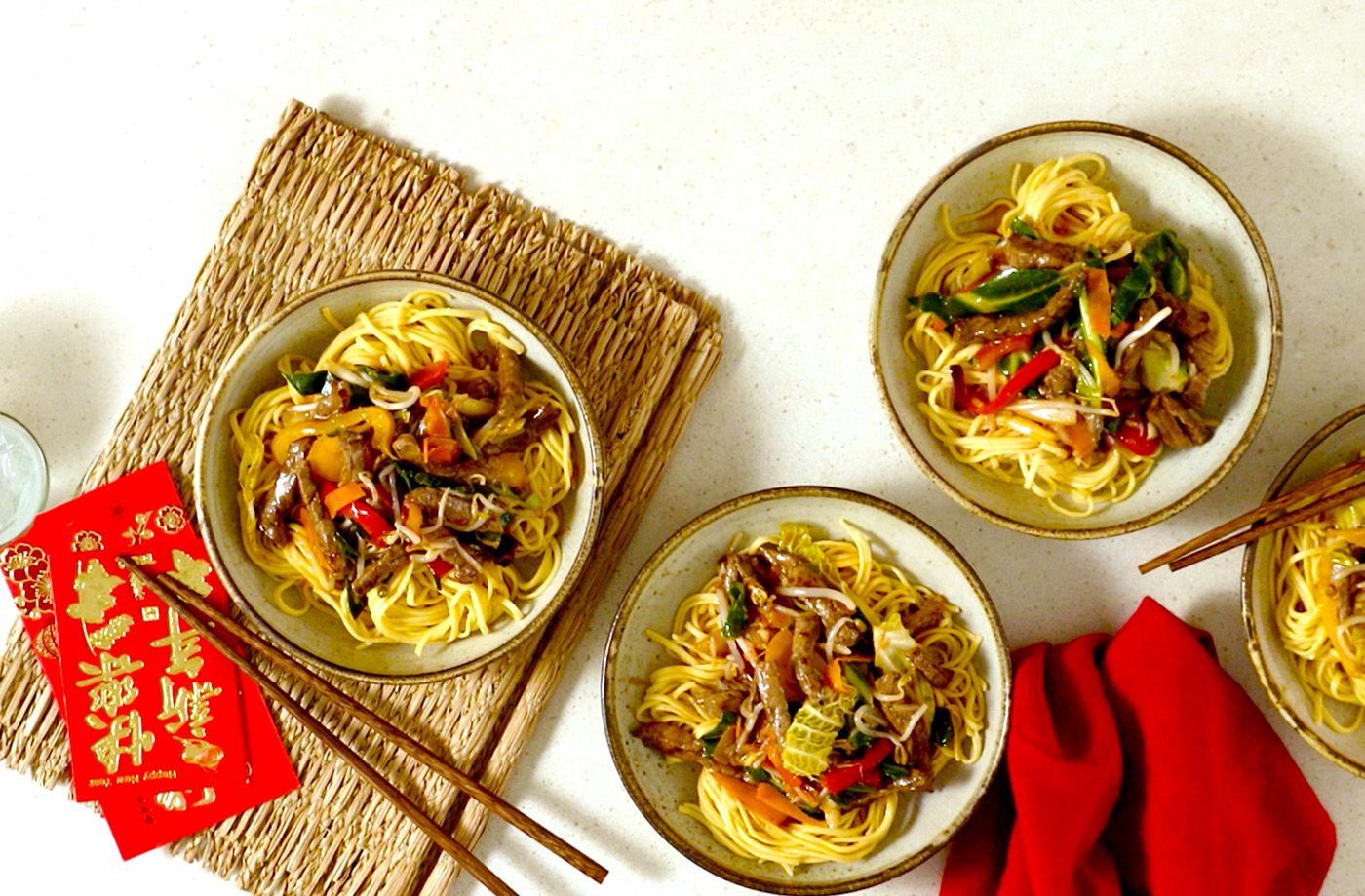 Sweet and sour beef noodles recipe