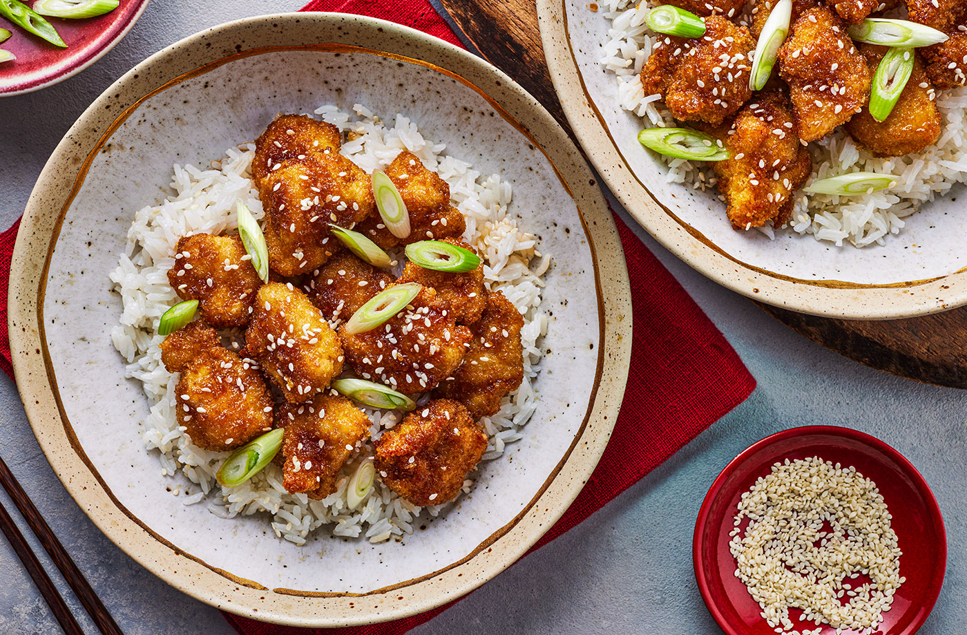 Air-fryer crispy honey garlic chicken recipe