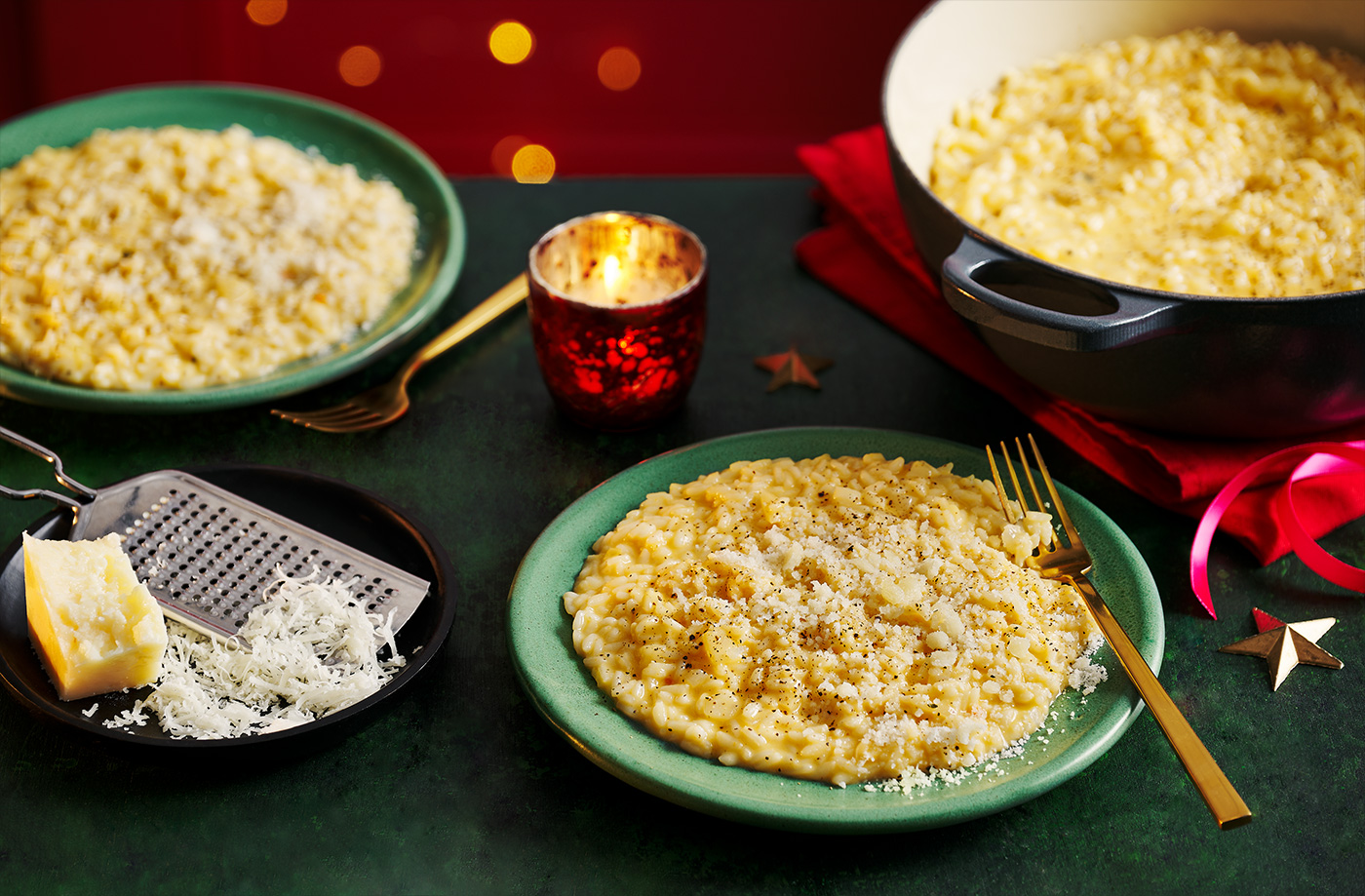 Cheeseboard cacio e pepe-inspired risotto recipe