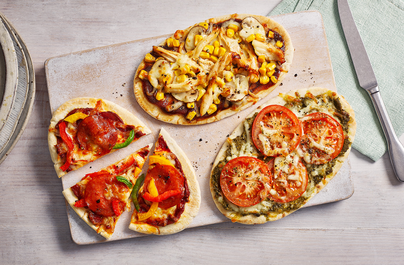 Air-fryer pitta pizzas recipe