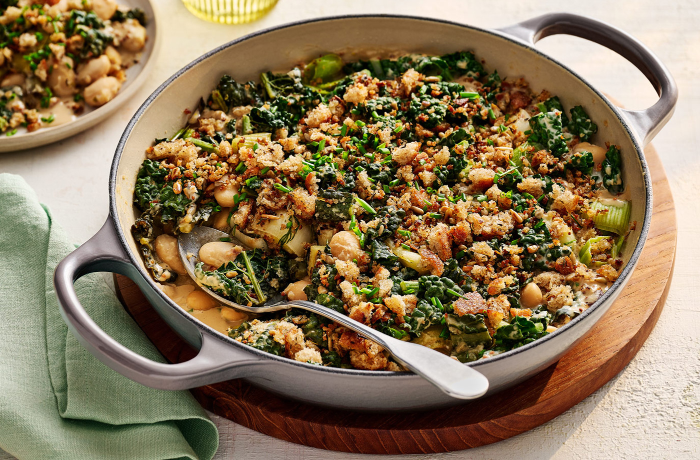 Lucy Parker's creamy leek and butter bean gratin  recipe