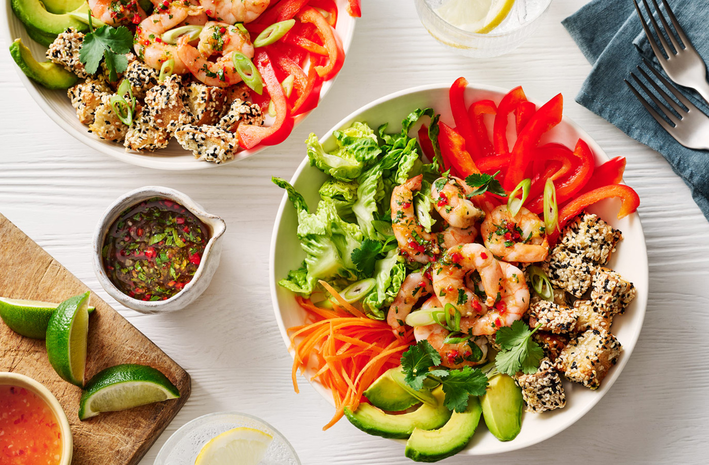 Prawn toast-inspired salad recipe