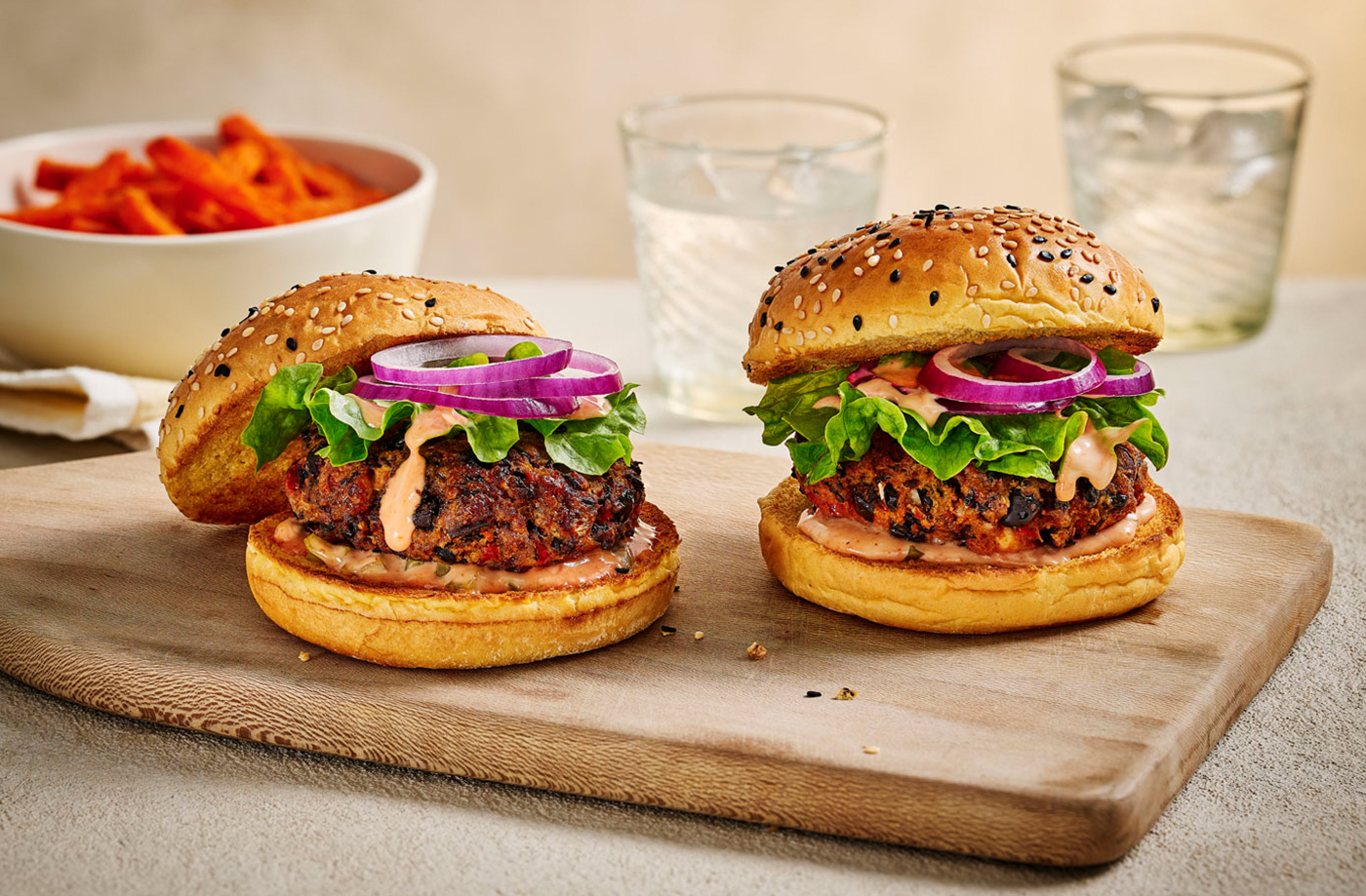 Jerk black bean burgers recipe