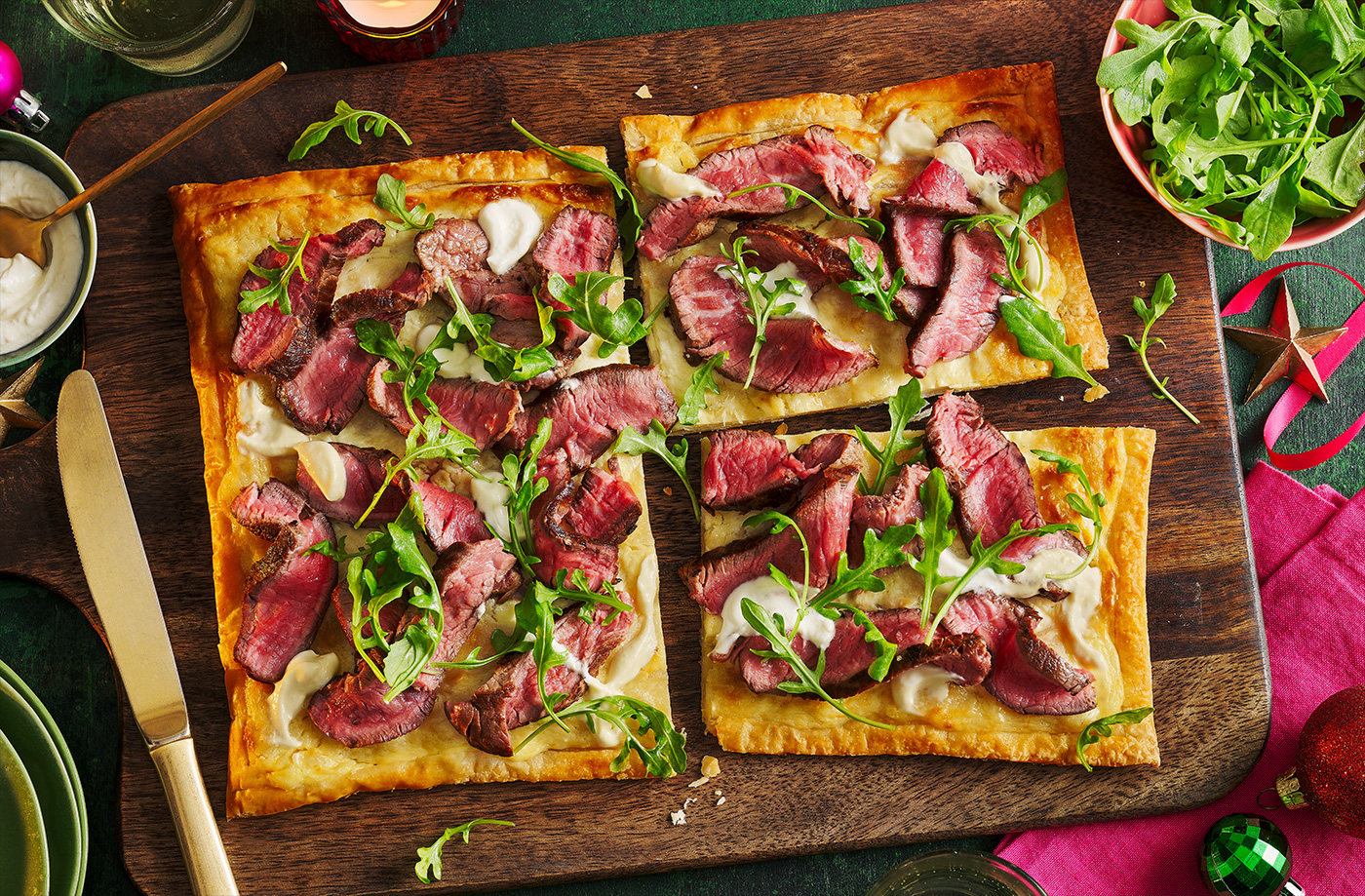 Beef and horseradish tart recipe