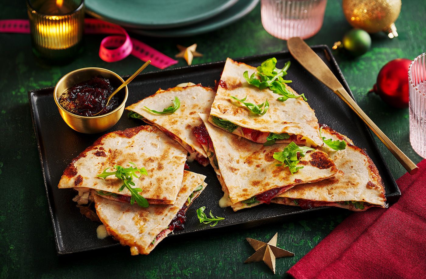 Brie and cranberry quesadillas recipe