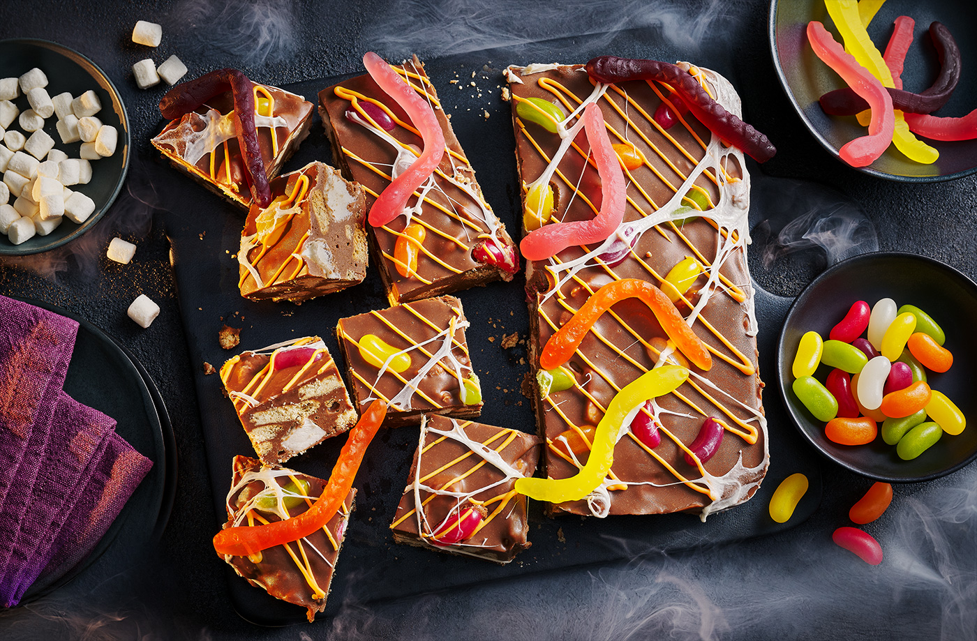 Halloween rocky road recipe