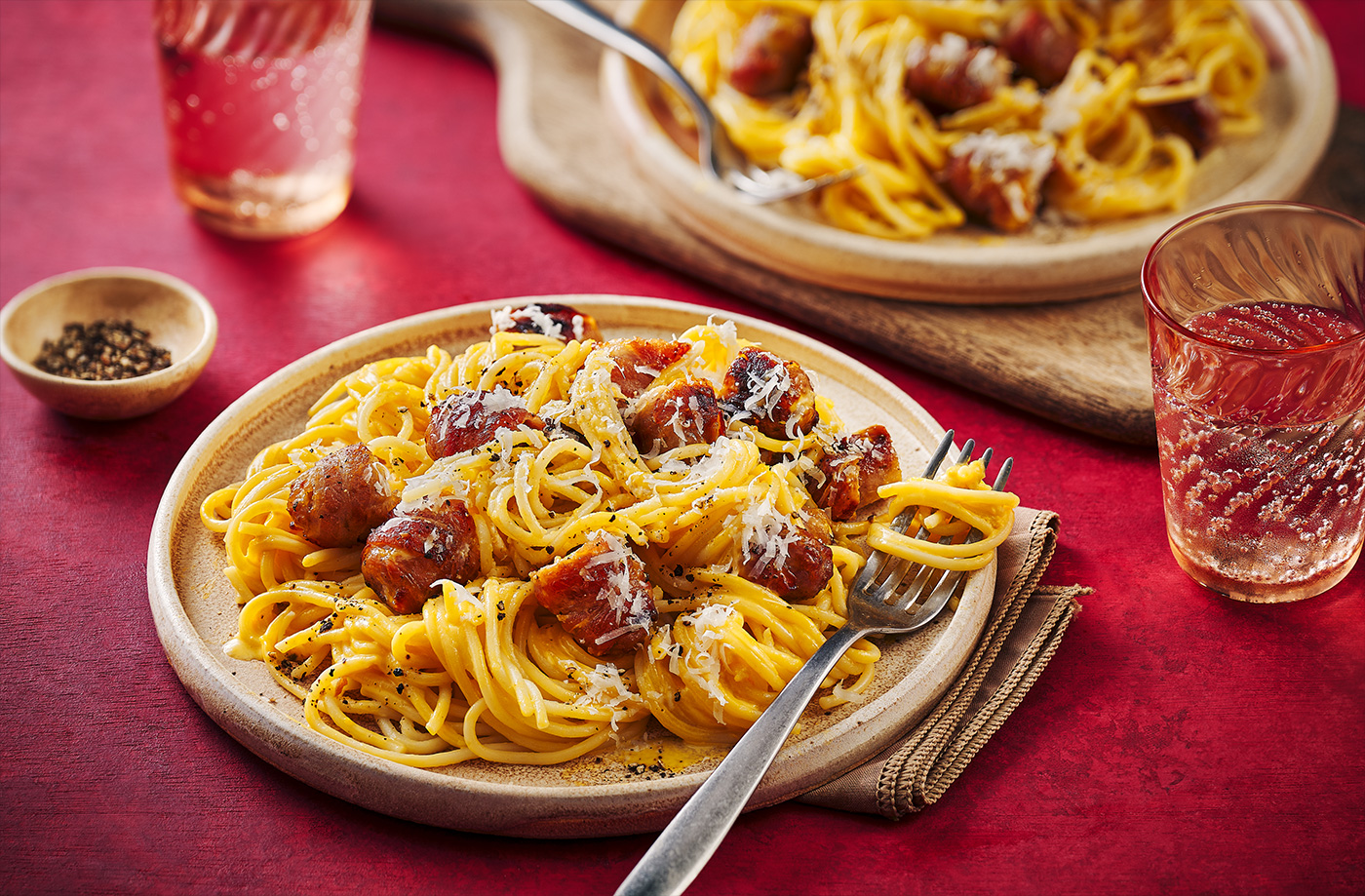 Pigs in blankets carbonara recipe