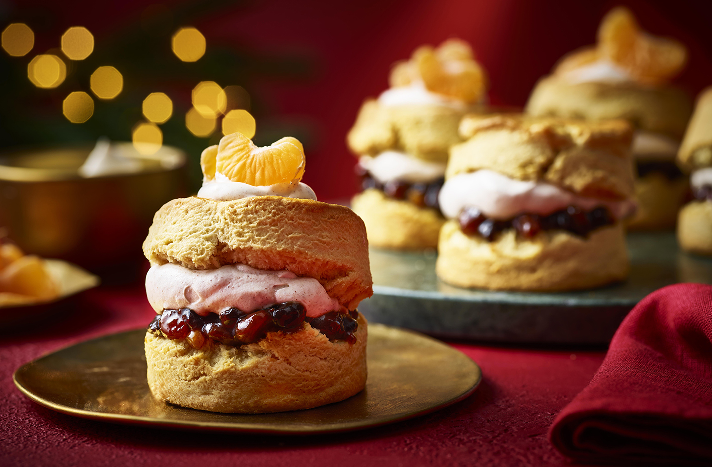 Cinnamon and mincemeat shortcakes recipe