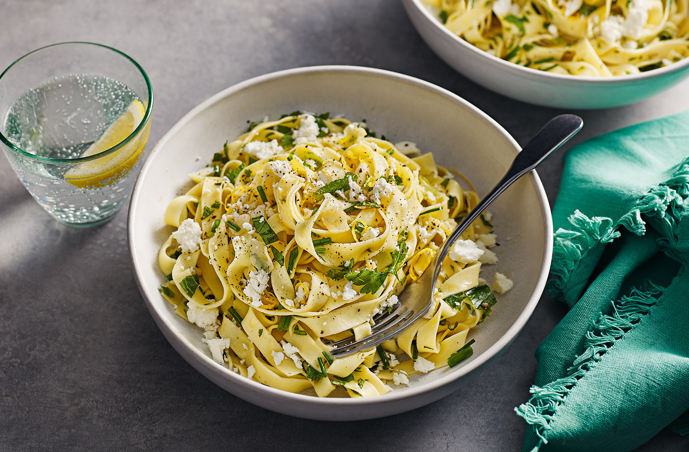 Tagliatelle with fresh herbs recipe
