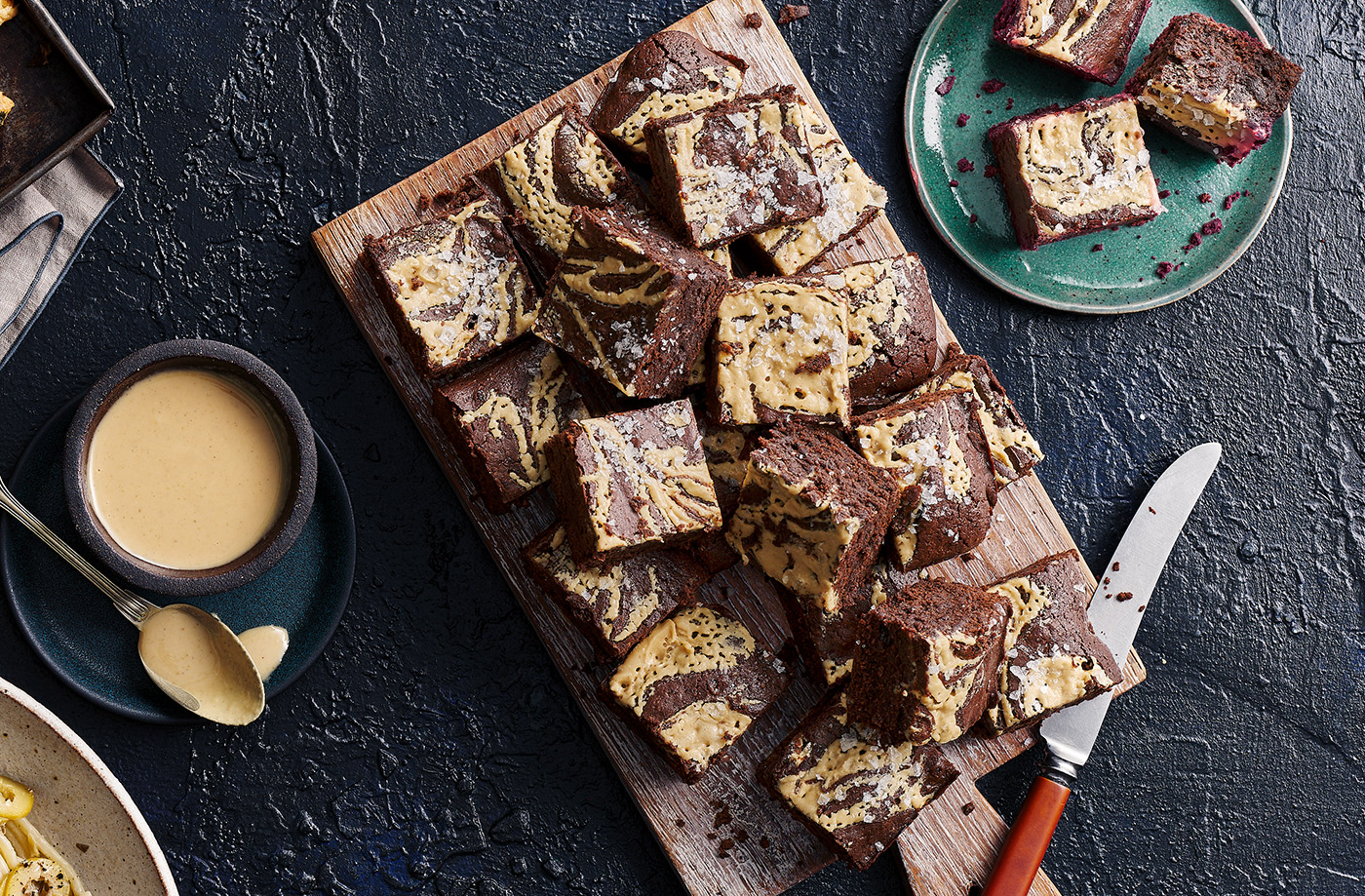 Tahini chocolate brownies with sea salt recipe