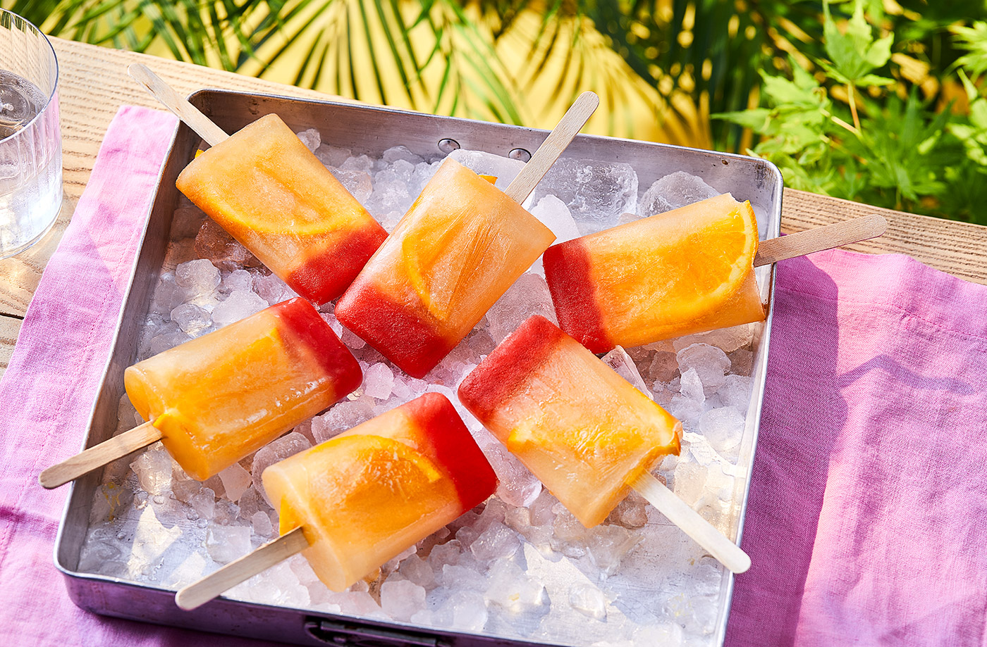Tequila Sunrise ice lollies recipe