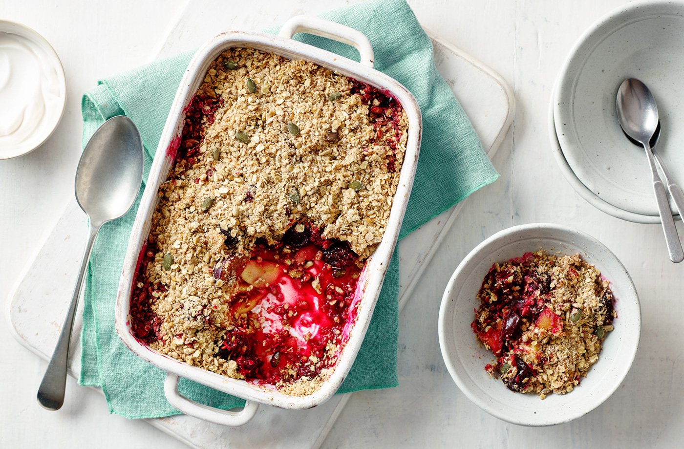 Forest fruit crumble recipe
