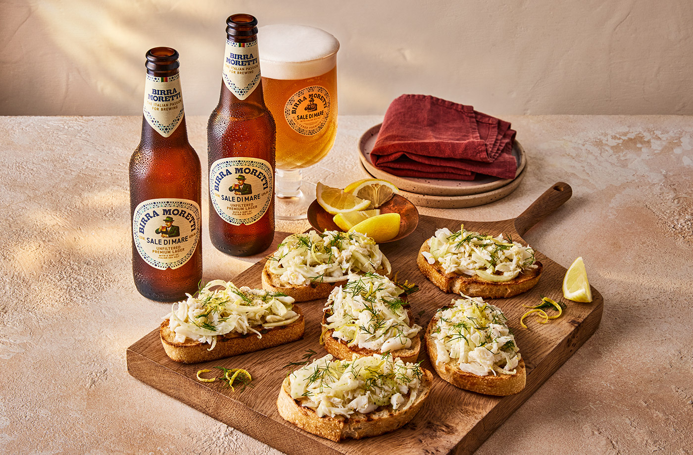 Crab and fennel bruschetta recipe