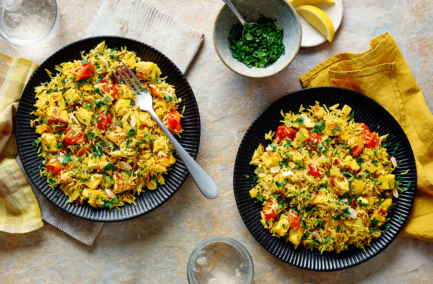 Almond and paneer pilaf recipe