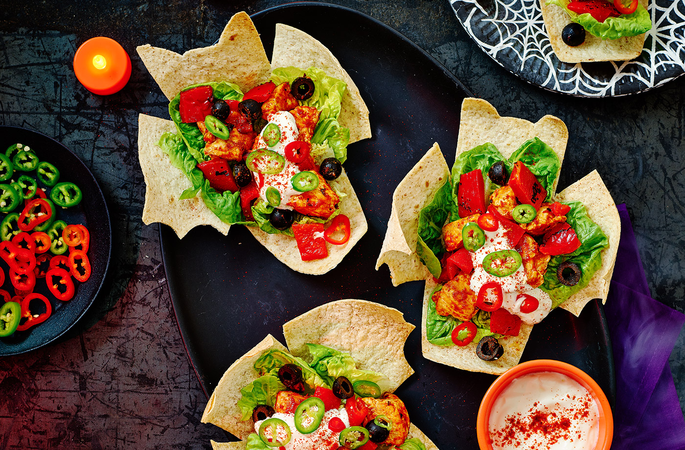Crispy bat wing chicken tacos recipe