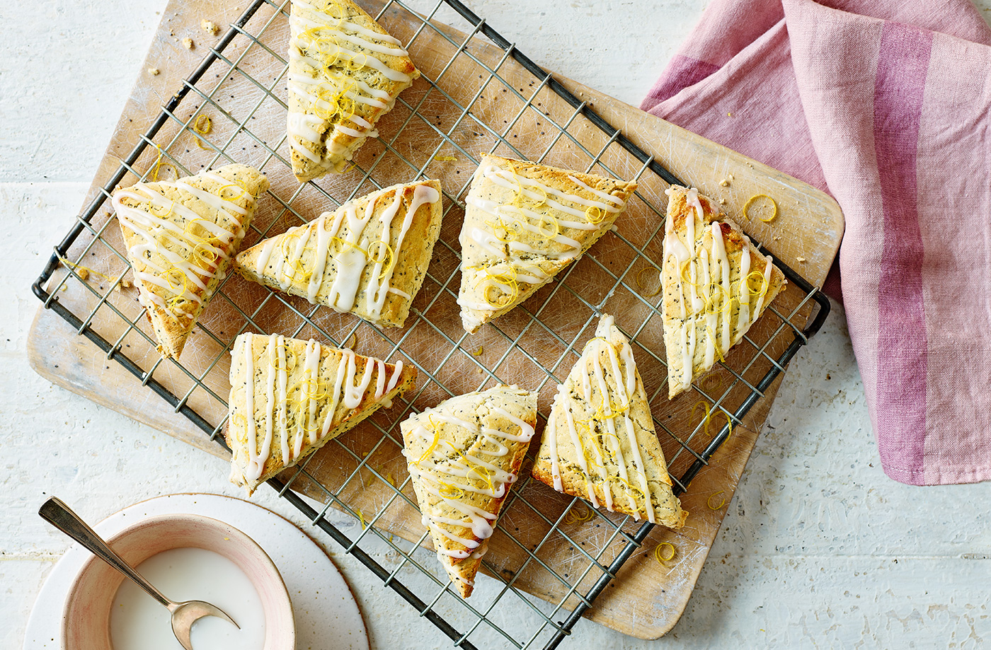 Easy gluten and dairy-free lemon and poppy seed scones recipe