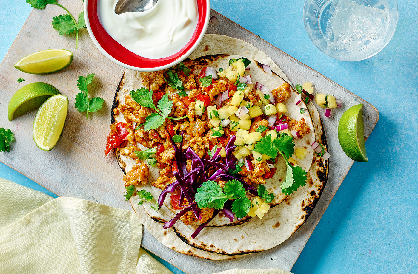 Chicken tacos with pineapple salsa recipe