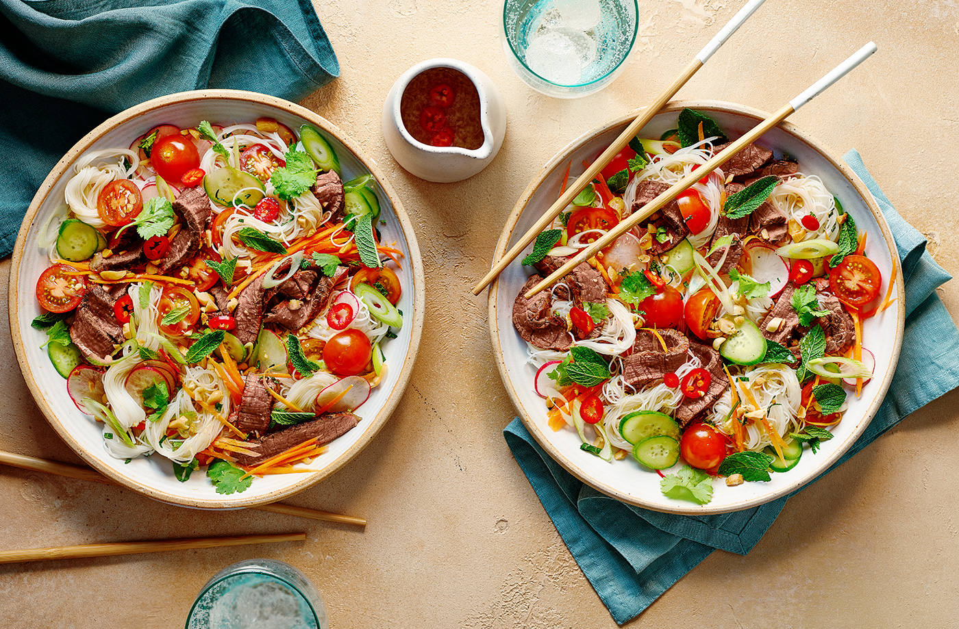Leftover beef noodle salad recipe