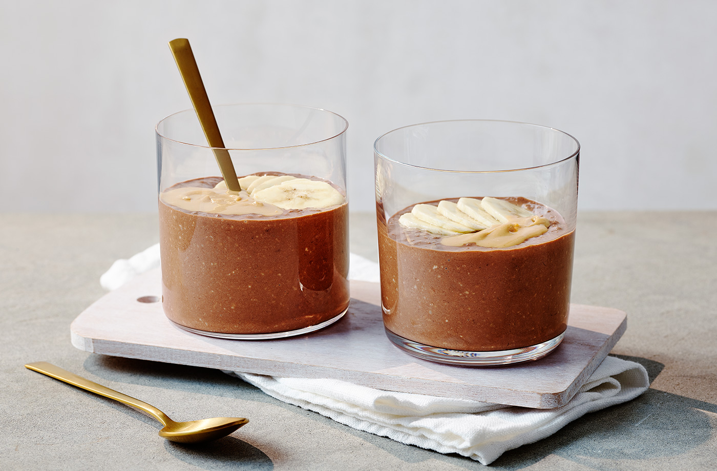 Chocolate and banana overnight oats recipe