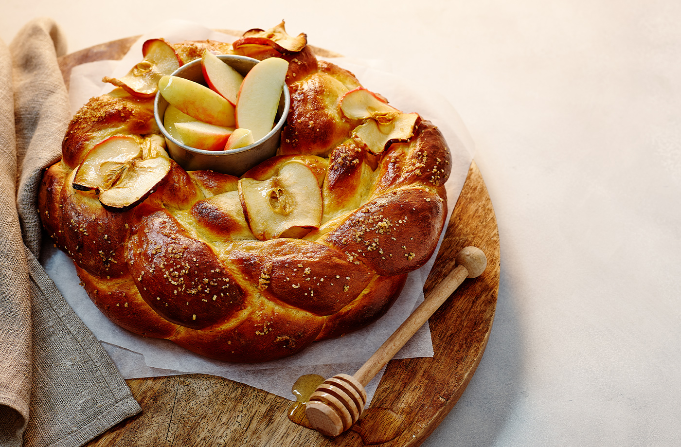 Apple and honey challah bread recipe