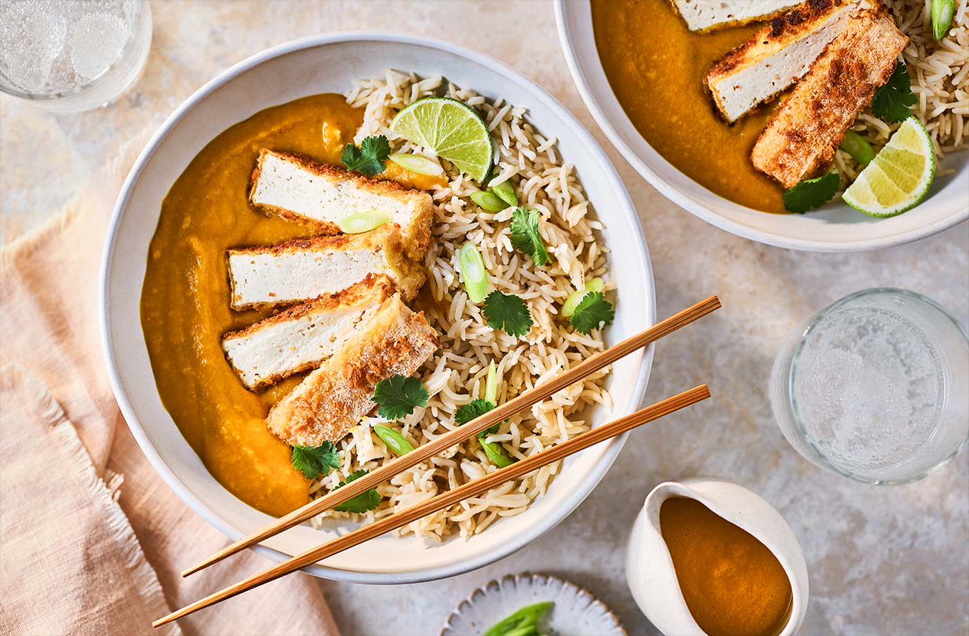Crispy tofu katsu curry recipe