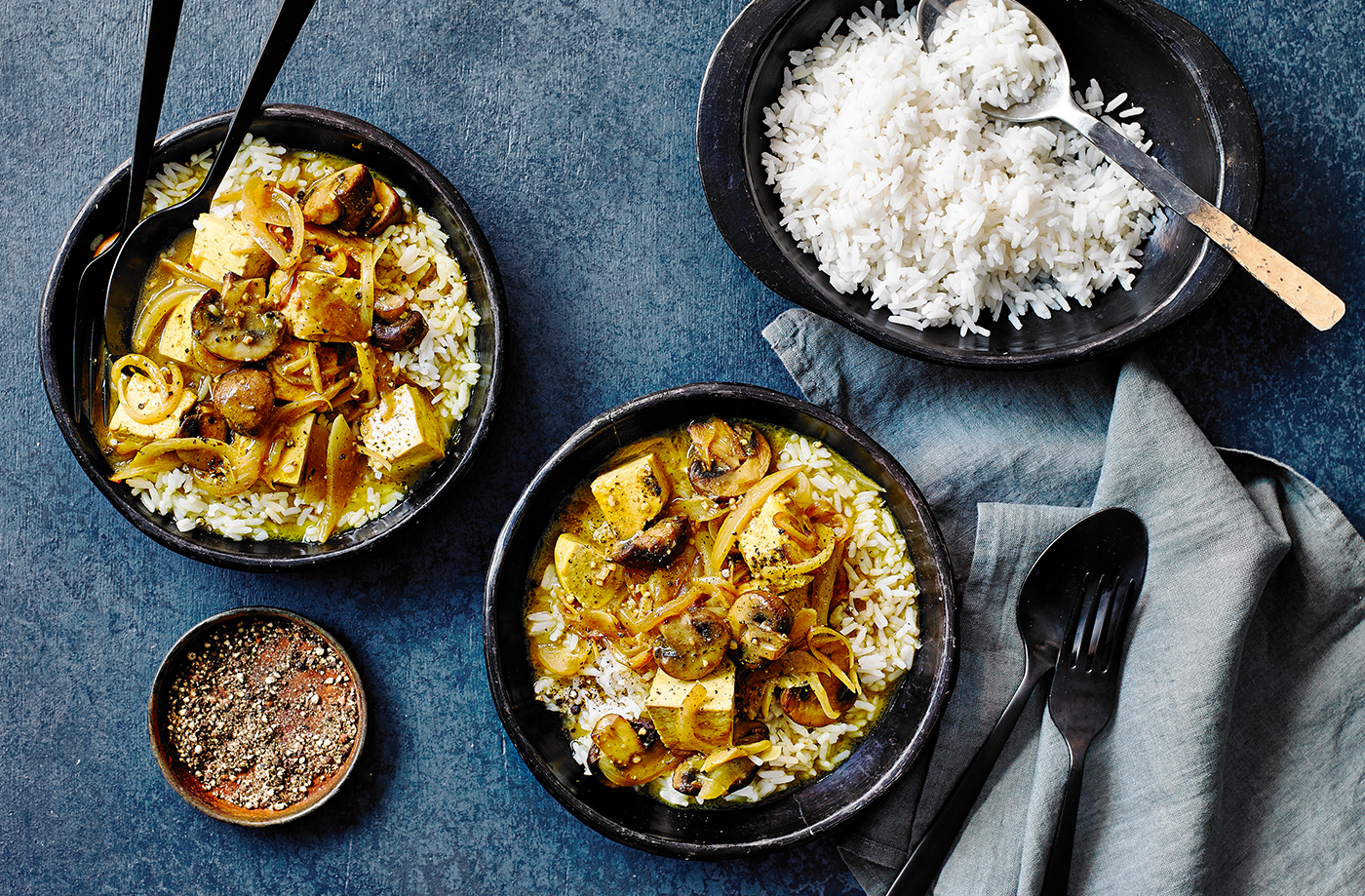 Tofu curry with mushrooms  recipe