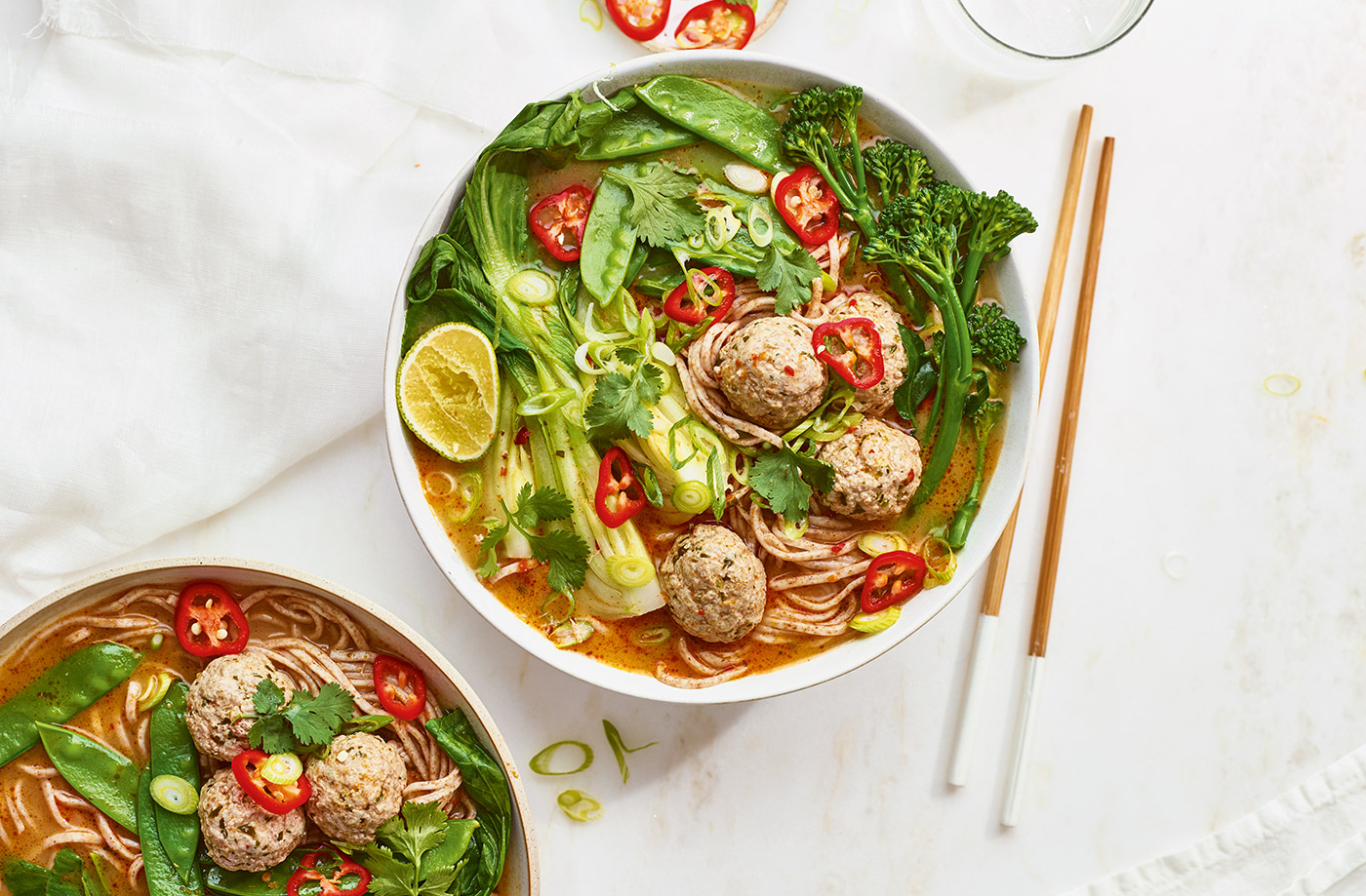 Turkey meatball laksa recipe