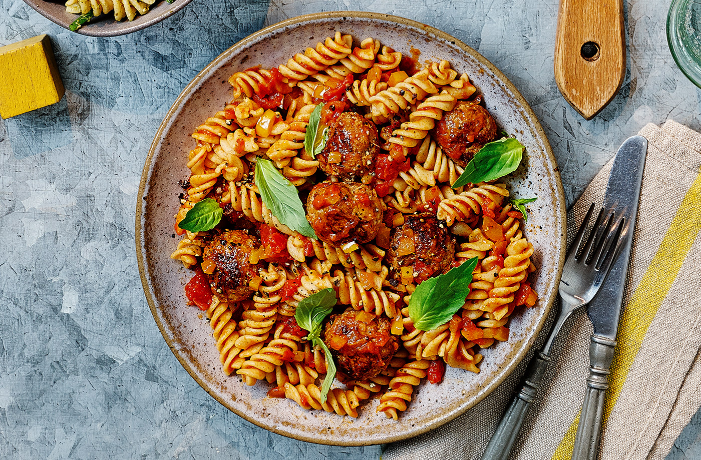 Turkey meatballs with pasta and hidden veg recipe