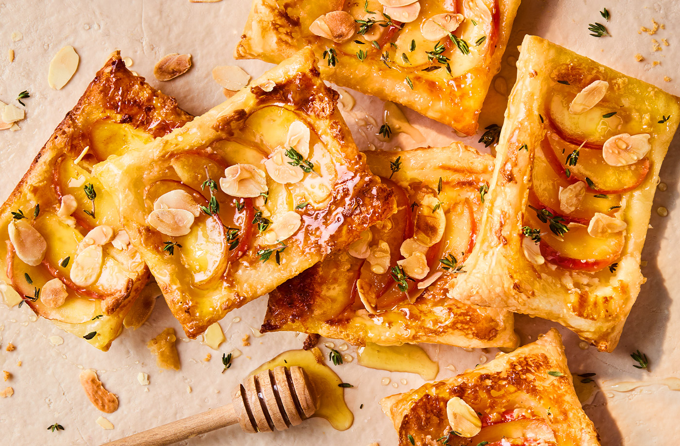 Upside-down apple and honey tarts recipe