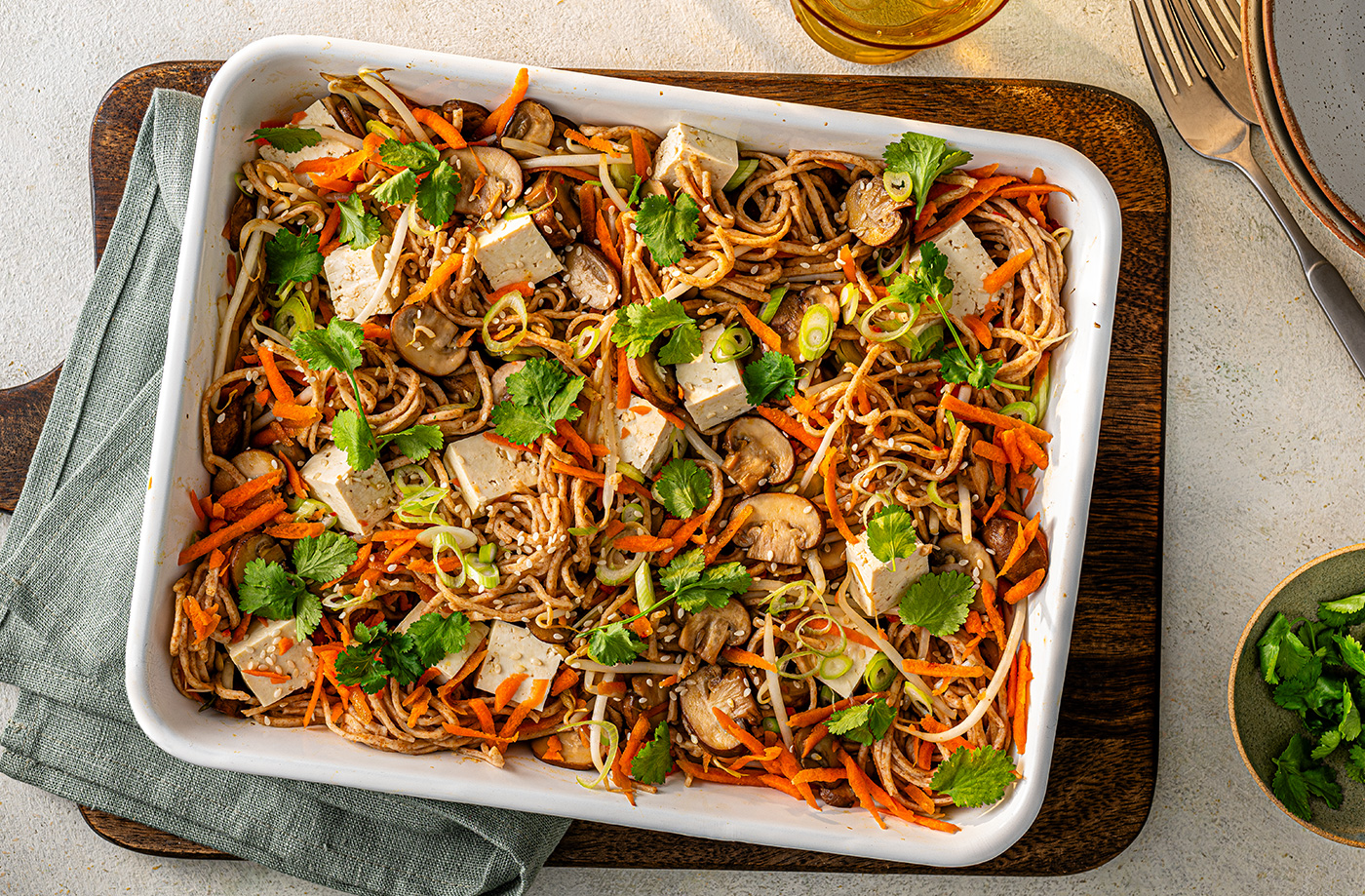 Rhiannon Lambert's veggie baked noodles recipe