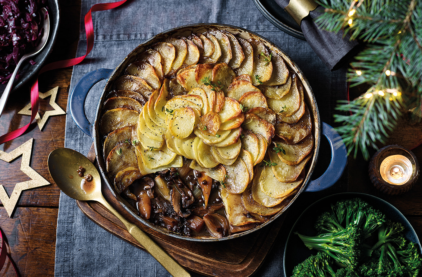 Vegan mushroom hotpot recipe