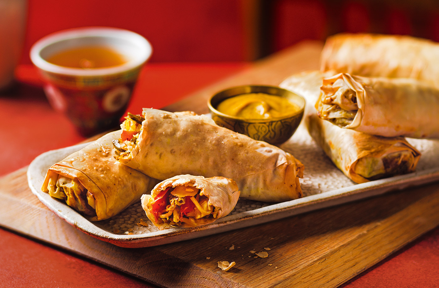 Vegetable curry spring rolls recipe