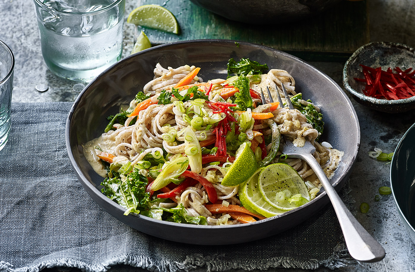 Veggie peanut noodles recipe