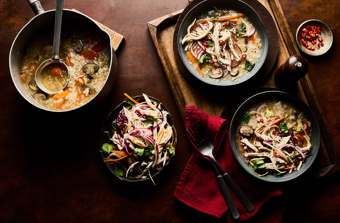 Vietnamese-style chicken rice congee recipe