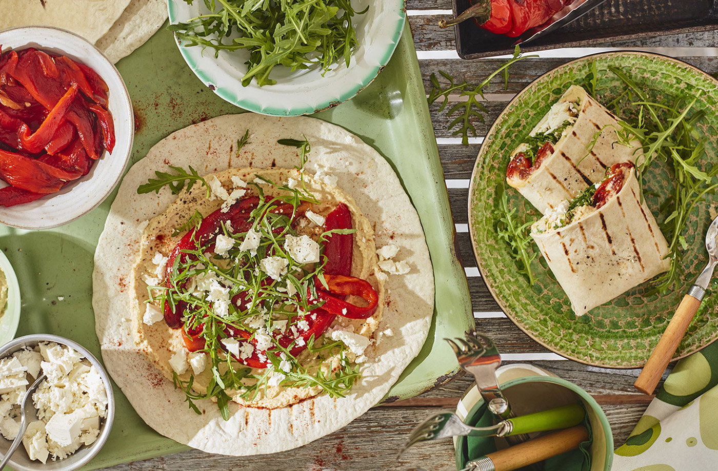 Sunny Spanish pepper wraps recipe