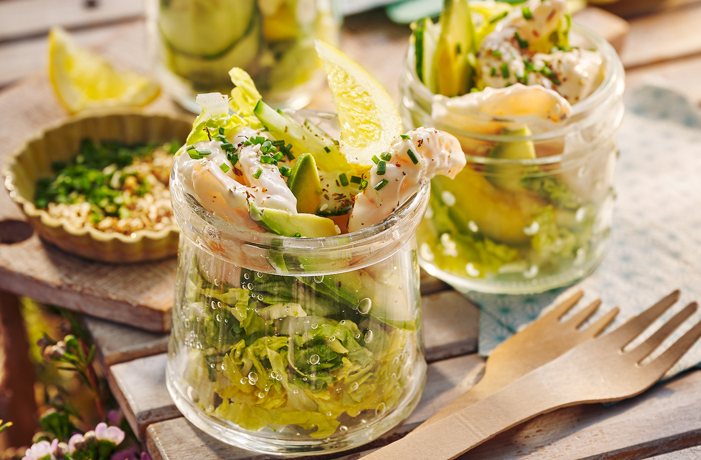 Za'atar prawn cocktail jars recipe