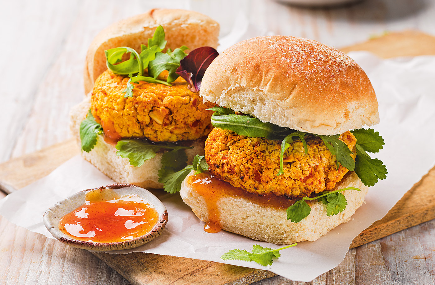 Carrot and butter bean burgers recipe
