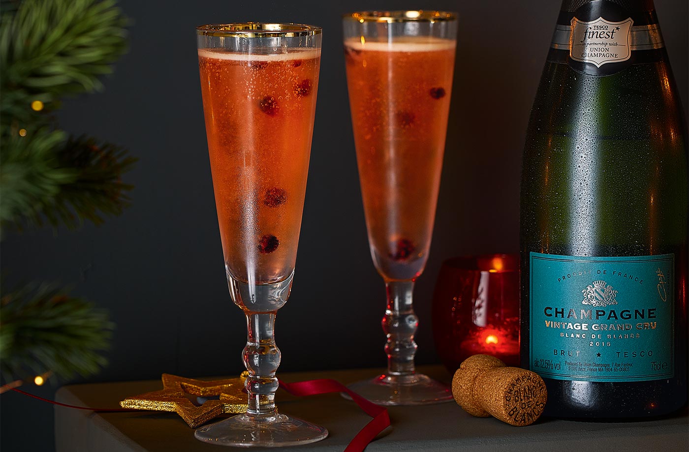 Pomegranate French 75 recipe