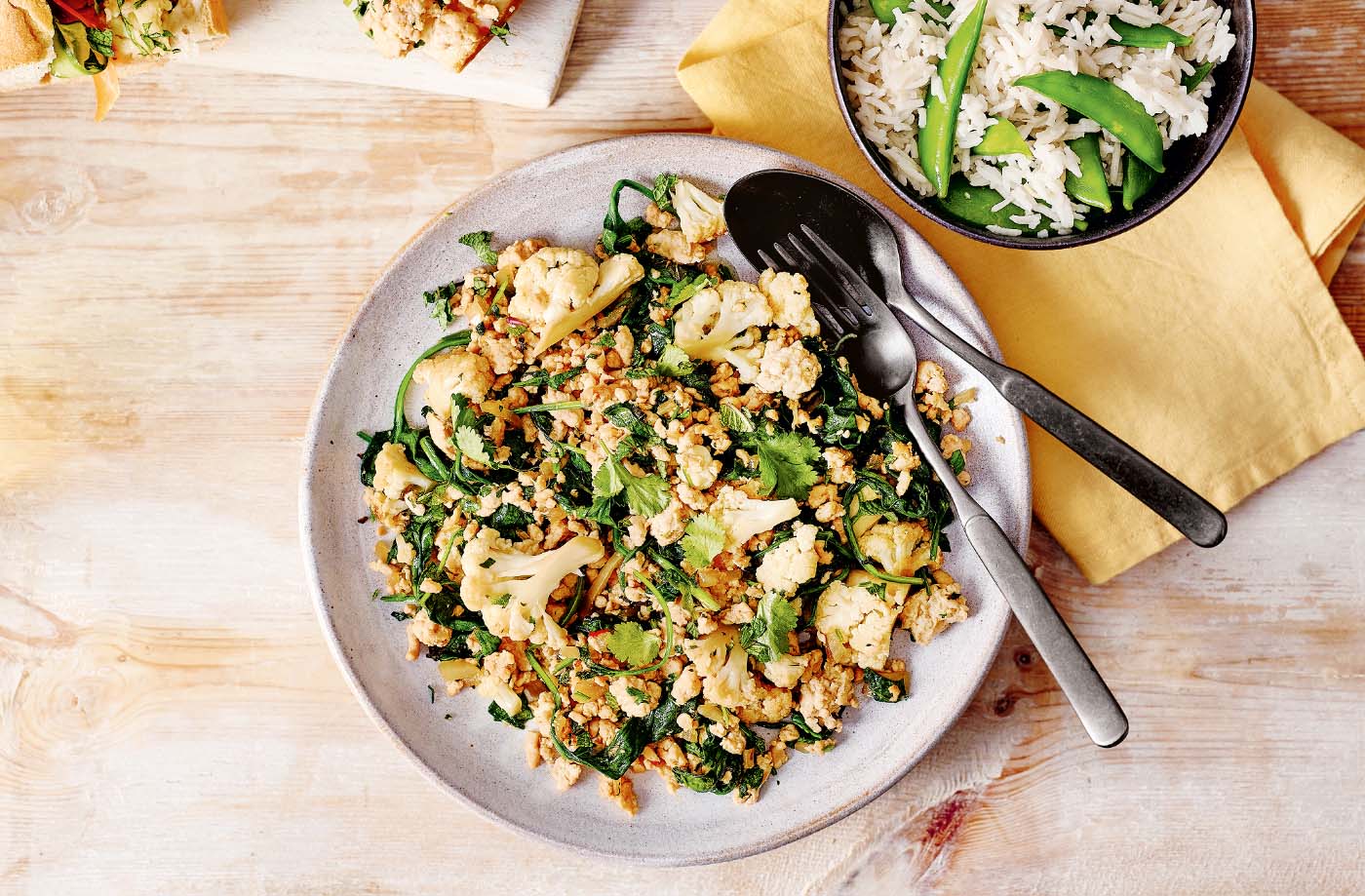 Sticky cauliflower and turkey mince recipe